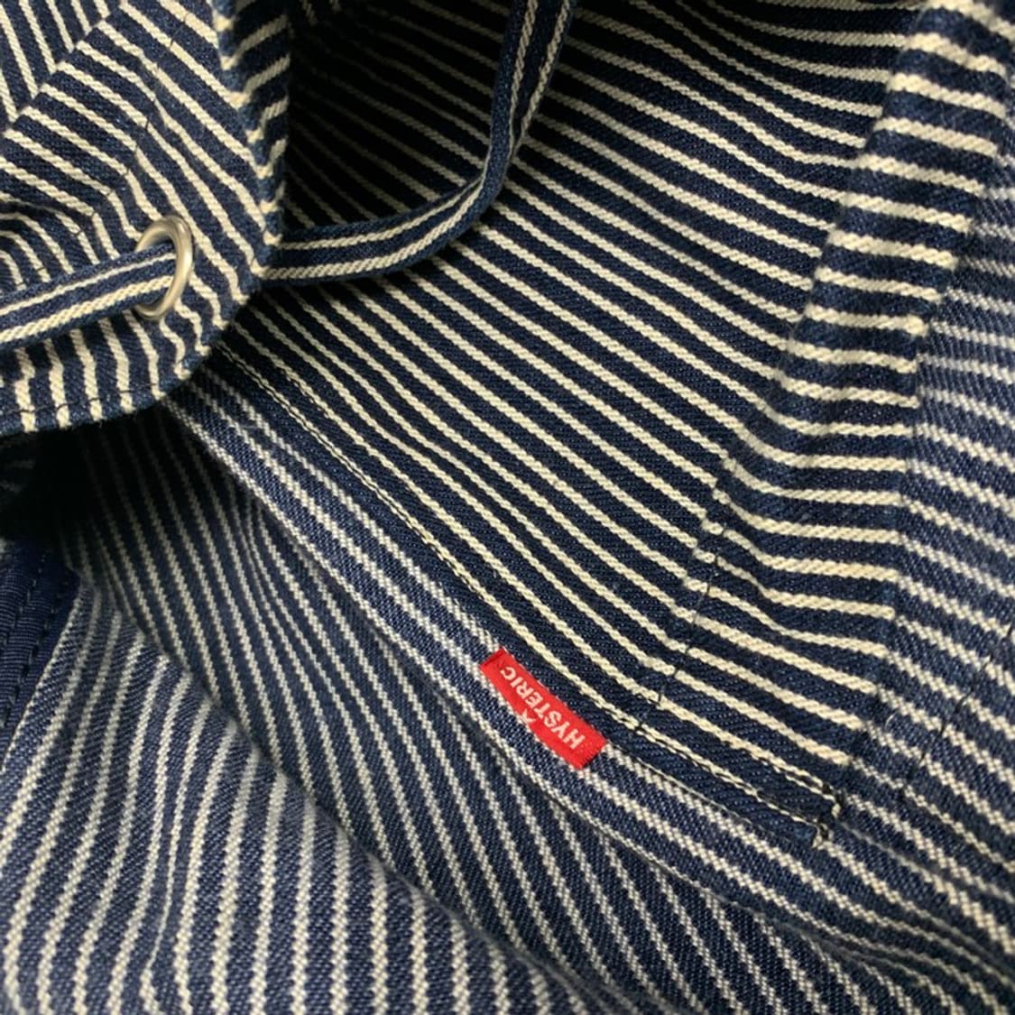 Navy stripe bucket back pack logo patch 상품이미지9