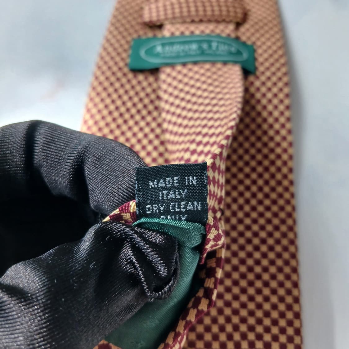 앤드류스타이 실크 브라운 패턴 넥타이 10cm A+등급 E920
 상품이미지10