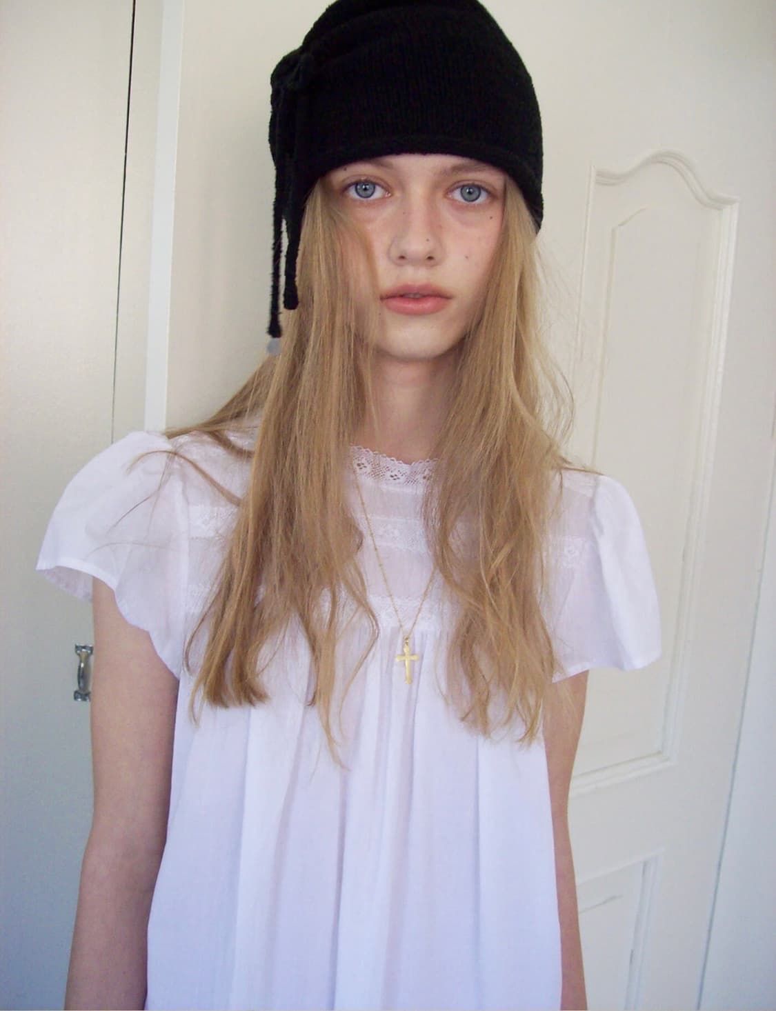 스무스무드 폴루 홀가먼트 니트 비니 블랙 상품이미지2