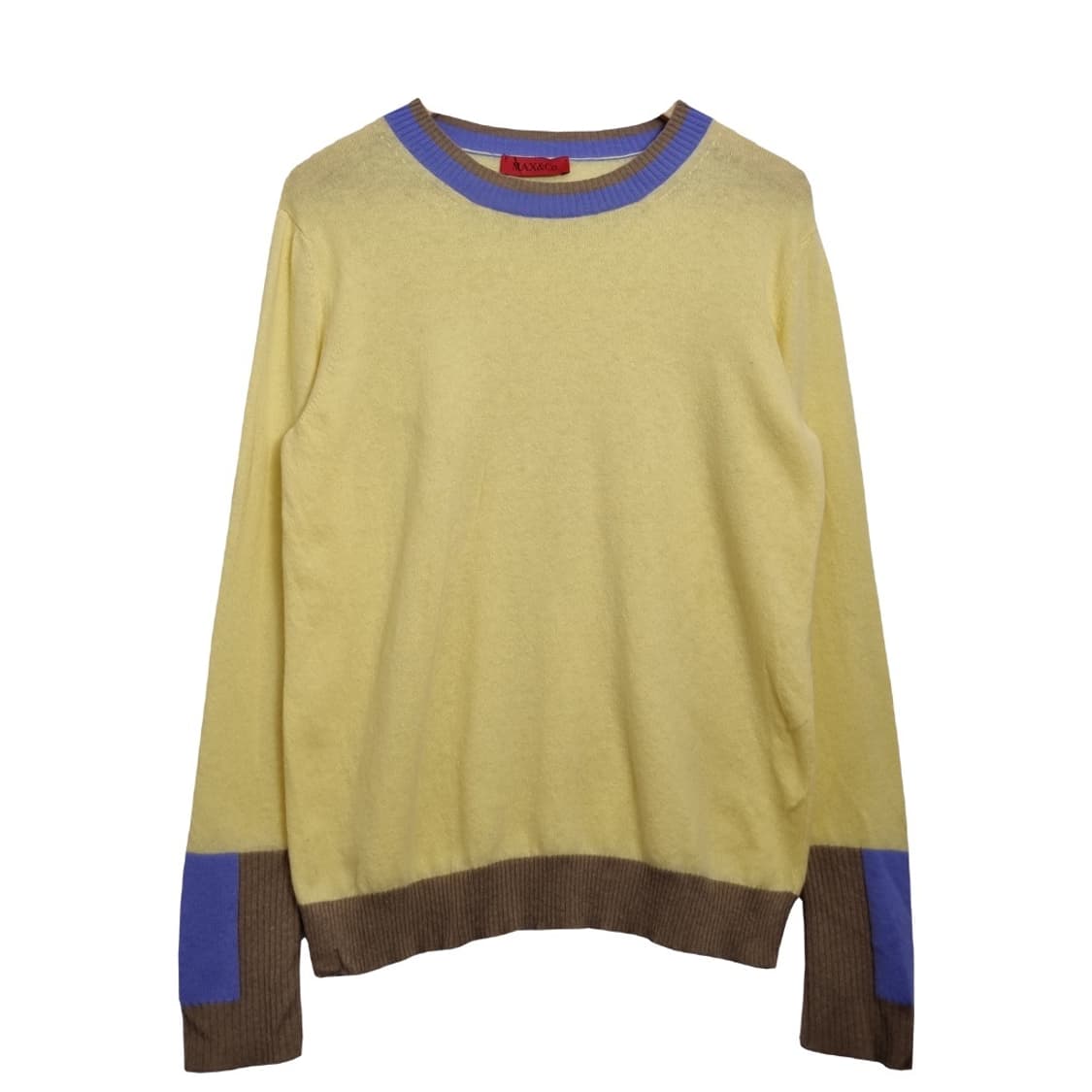 막스앤코 옐로우 울 니트 스웨터  상품이미지1