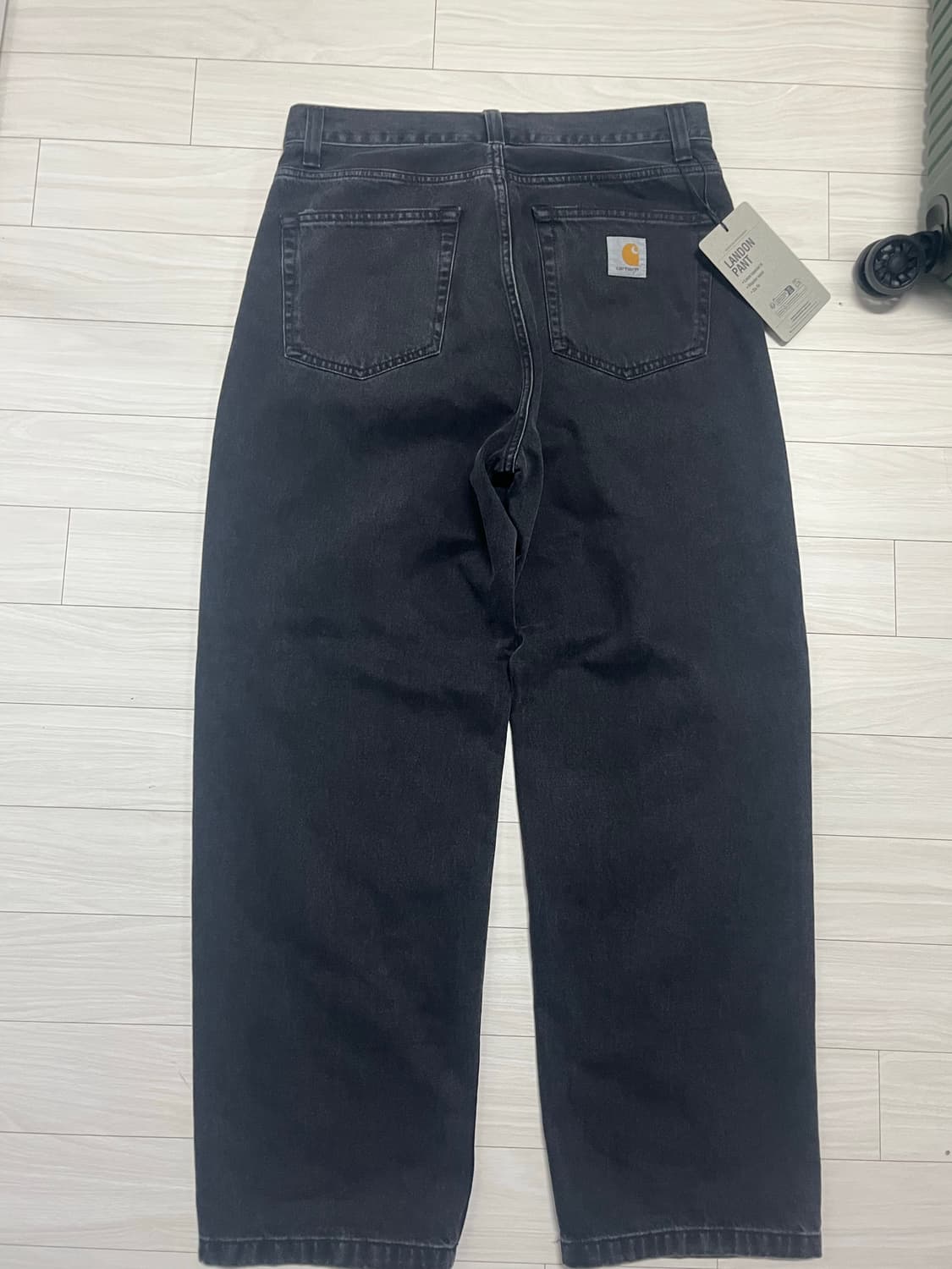 칼하트 wip 랜든팬츠 워시드 블랙 사이즈 32 상품이미지3