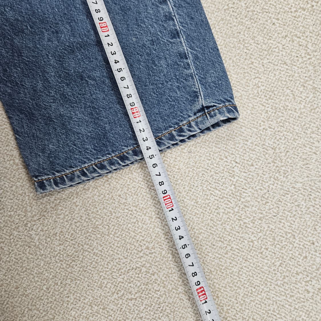 [75-95] 앳코너 와이드 핏 데님 청 팬츠 바지 1210J1 상품이미지9