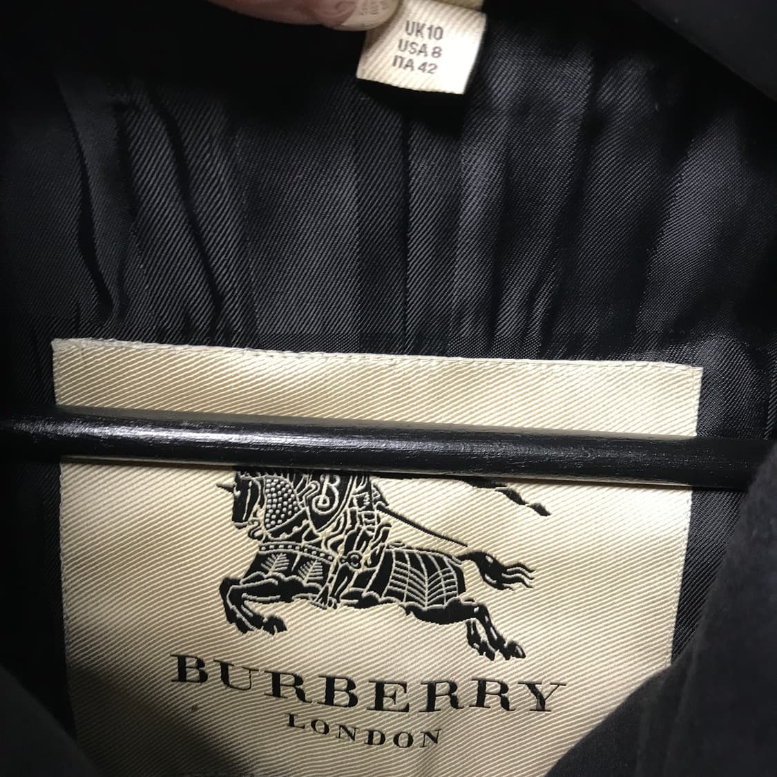 버버리 트렌치 코트 블랙 10(W) 상품이미지5