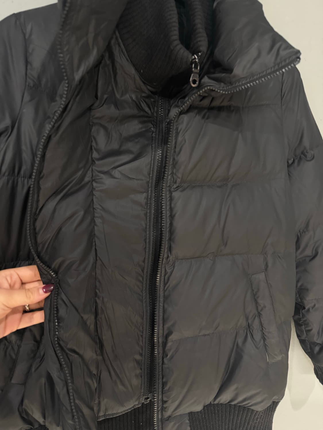 High-neck layered collar detail padding 상품이미지6