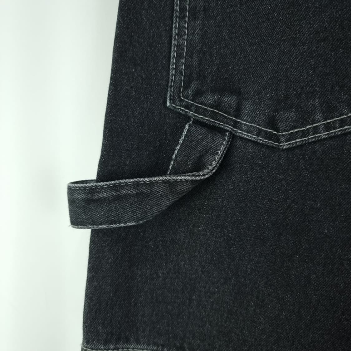 [꼼파뇨] 흑청 와이드 카고 카펜터 데님 팬츠 M18677 상품이미지6