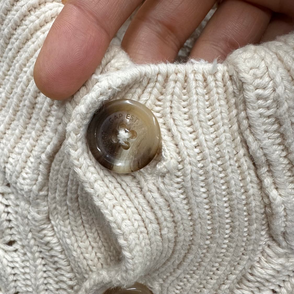 갭 GAP 우먼스 케이블 헨리넥 니트 (S)   상품이미지3