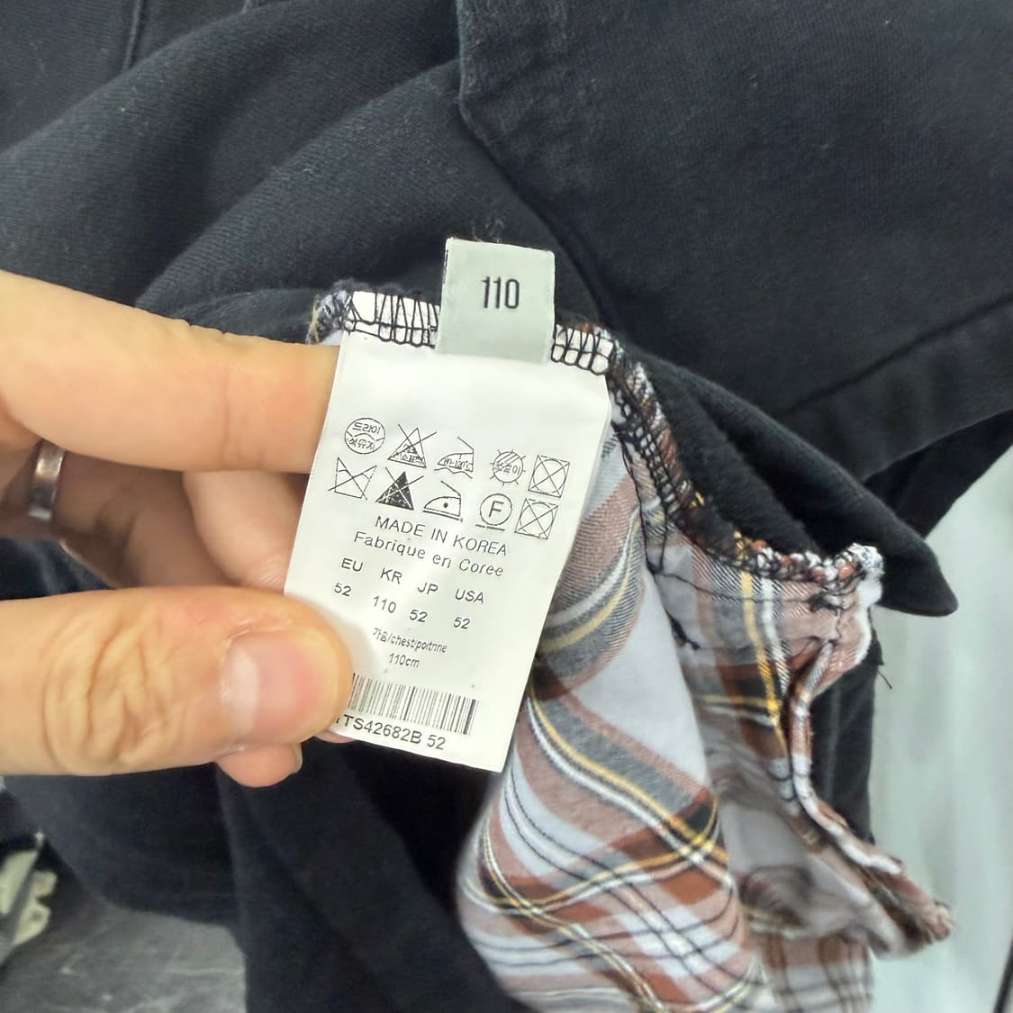 솔리드옴므 체크 레이어드 후드 상품이미지8