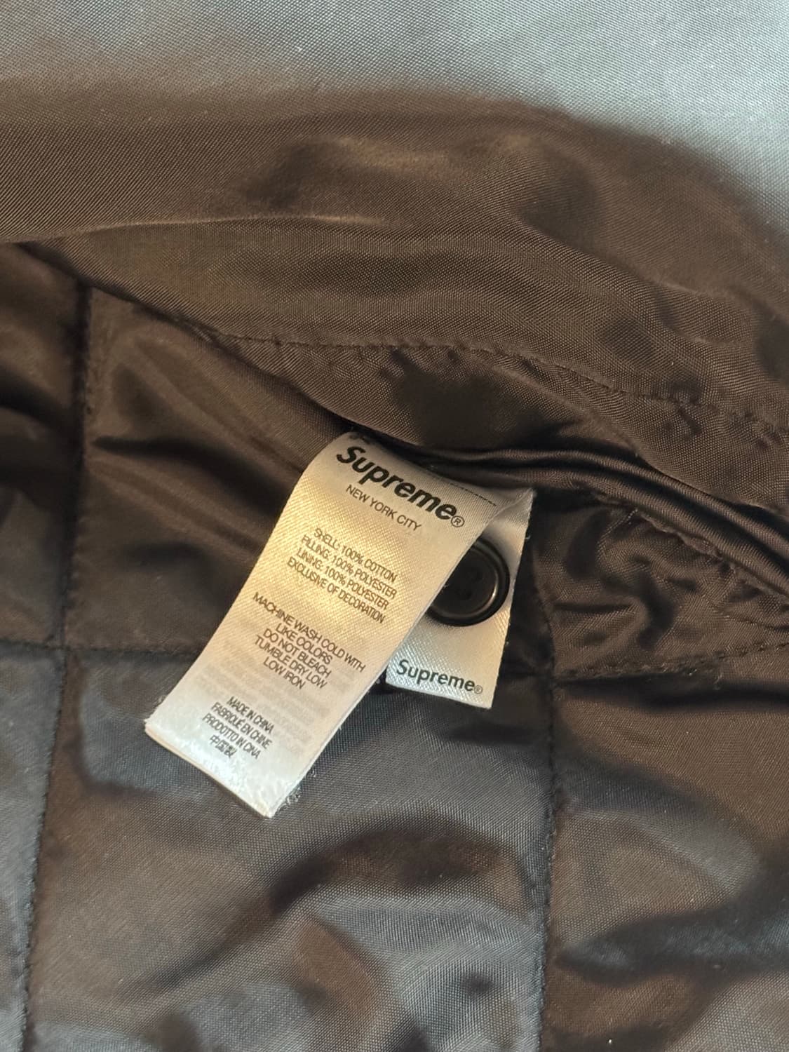 슈프림 코듀로이 퀼팅 자켓 네이비 XL 상품이미지4