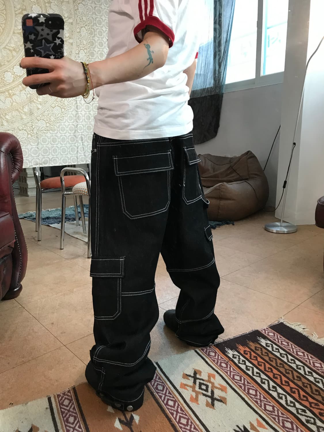 Rdvz 스티치 카펜터 데님팬츠  상품이미지3