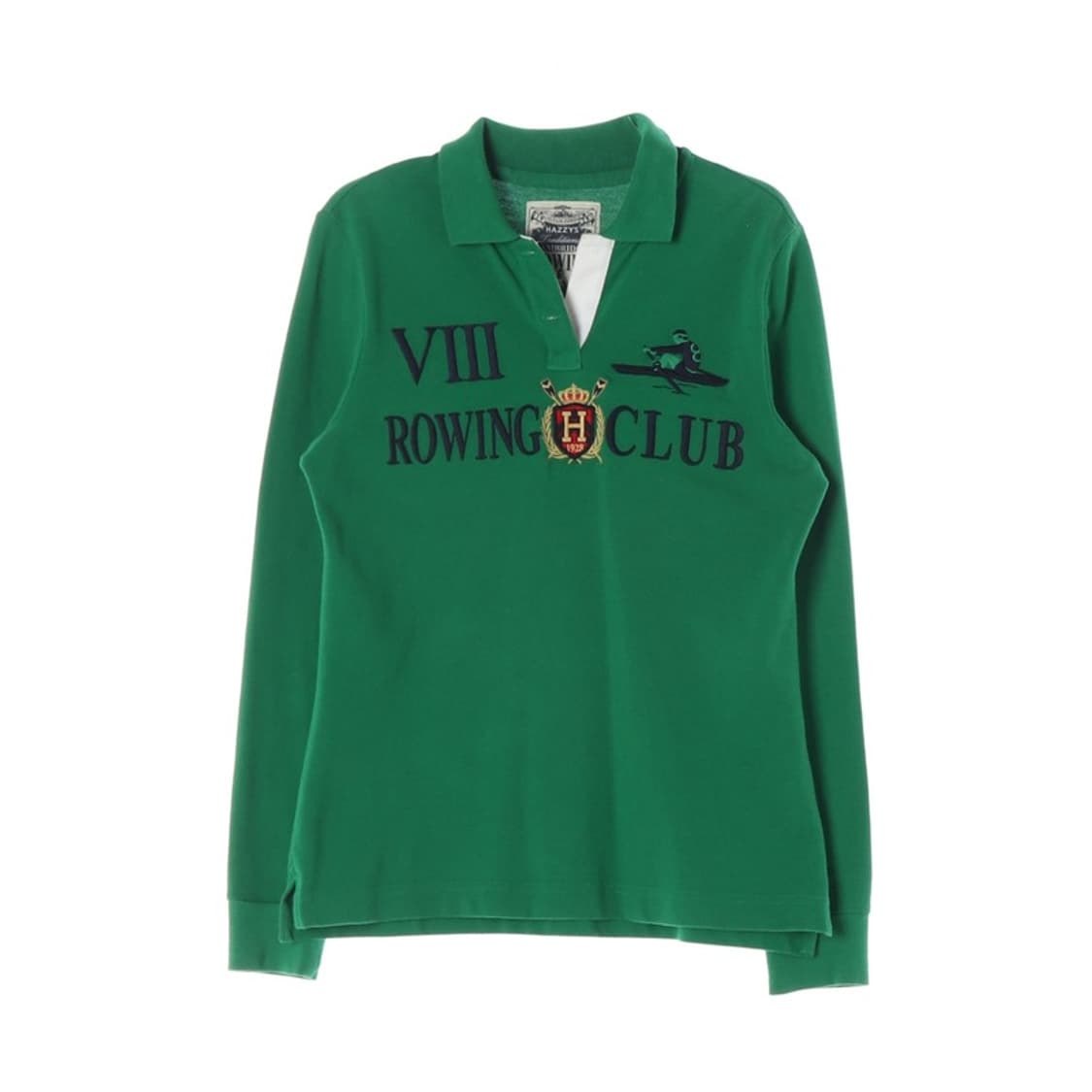 HAZZYS 로잉클럽 자수 긴팔 카라티 S 상품이미지1