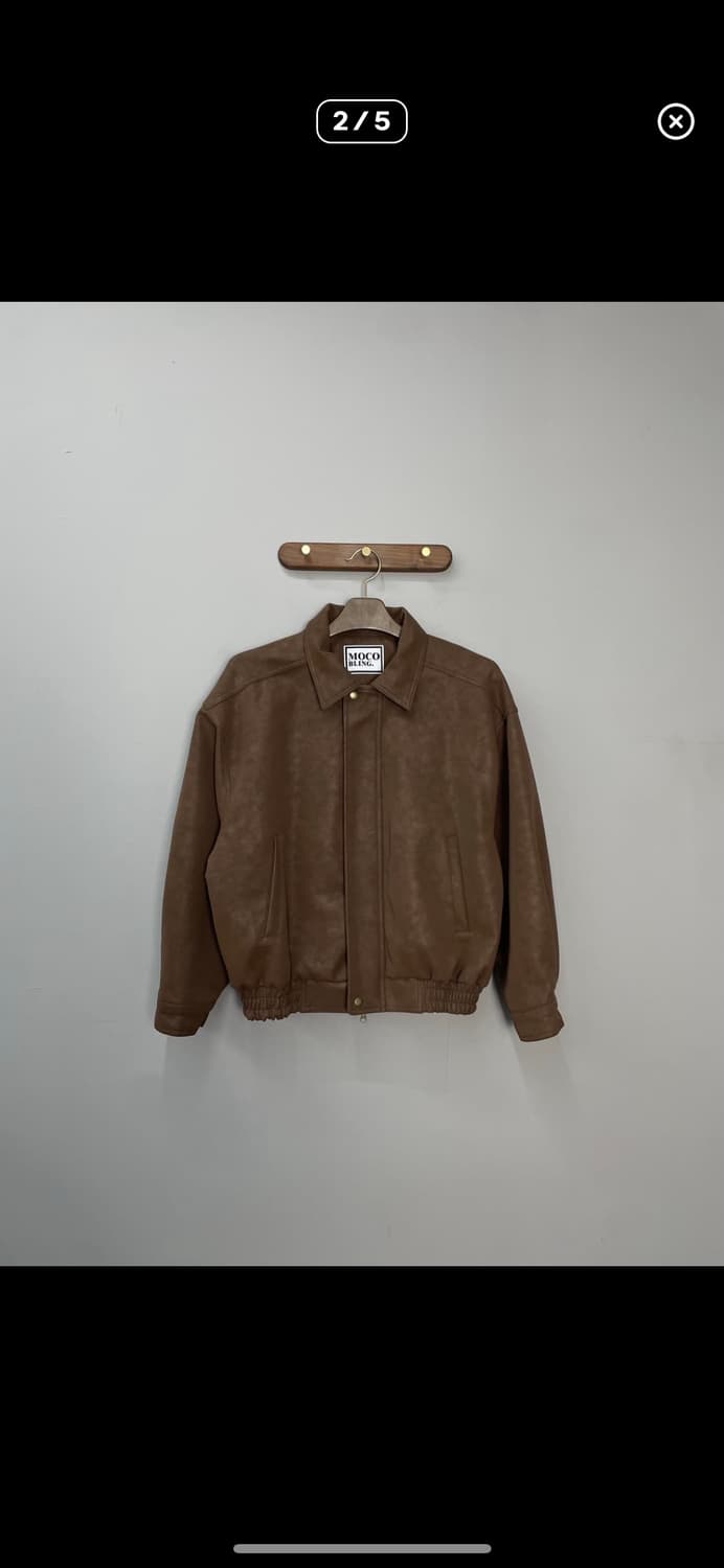 빈티지 브라운 스웨이드 가죽자켓 A2996 상품이미지2