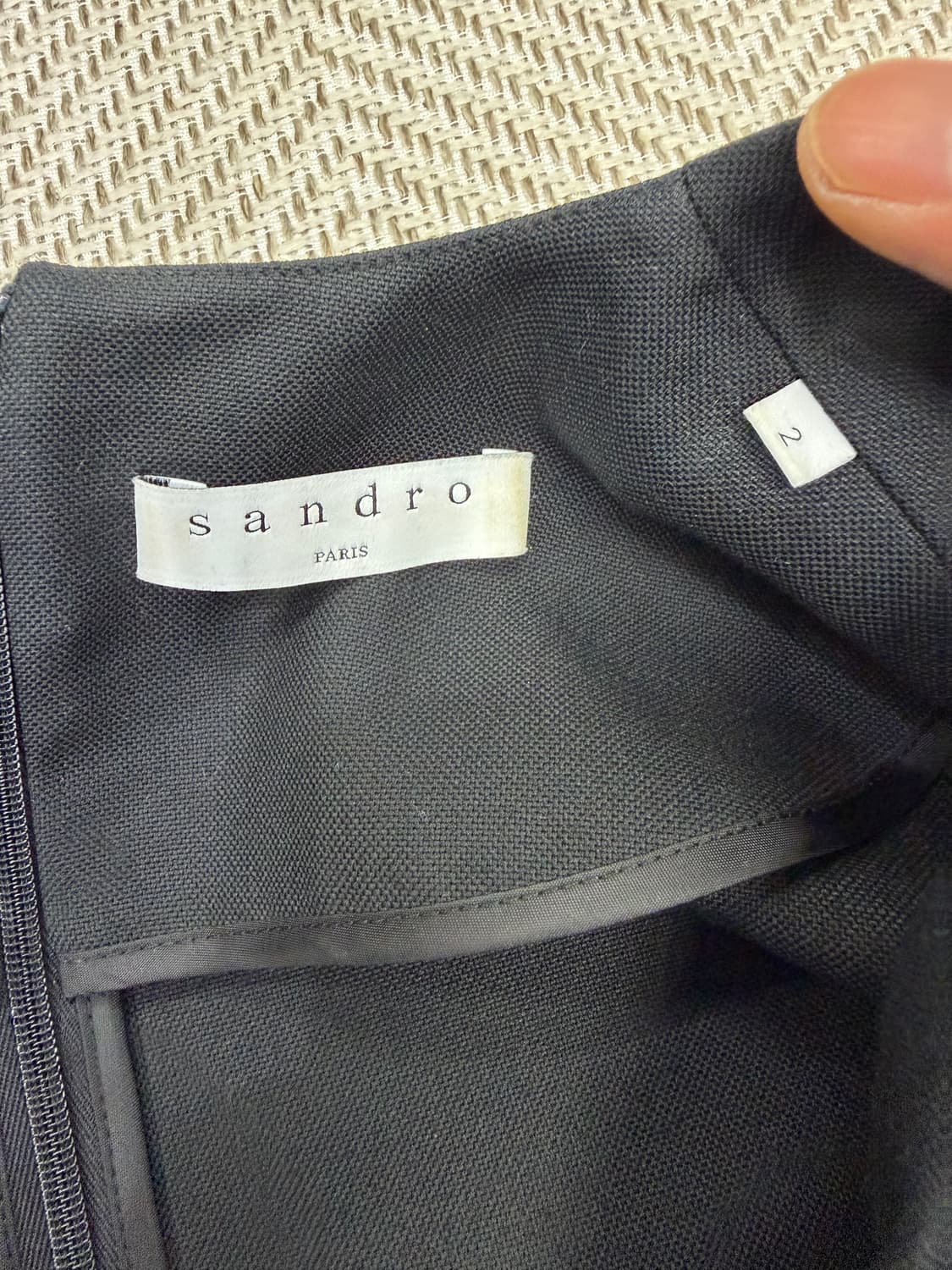 정품) SANDRO 산드로 여성 블랙 랩 스타일 원피스 2 상품이미지6