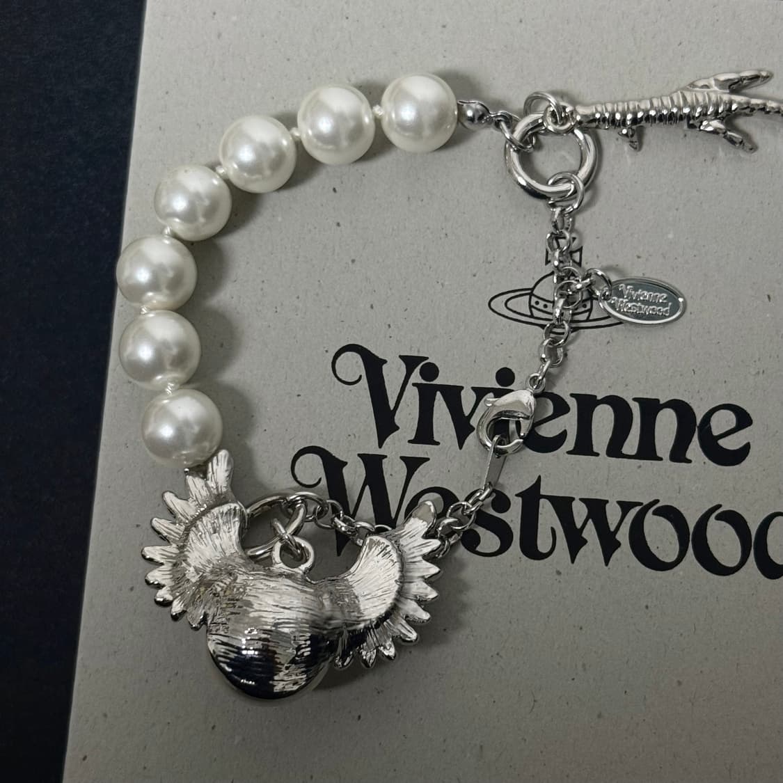 비비안웨스트우드 아카이브 윙 펄 브레이슬릿 팔찌 상품이미지2