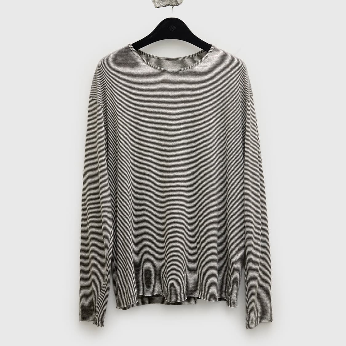 [M] Cut-off Round-neck L/S T-shirt 상품이미지1