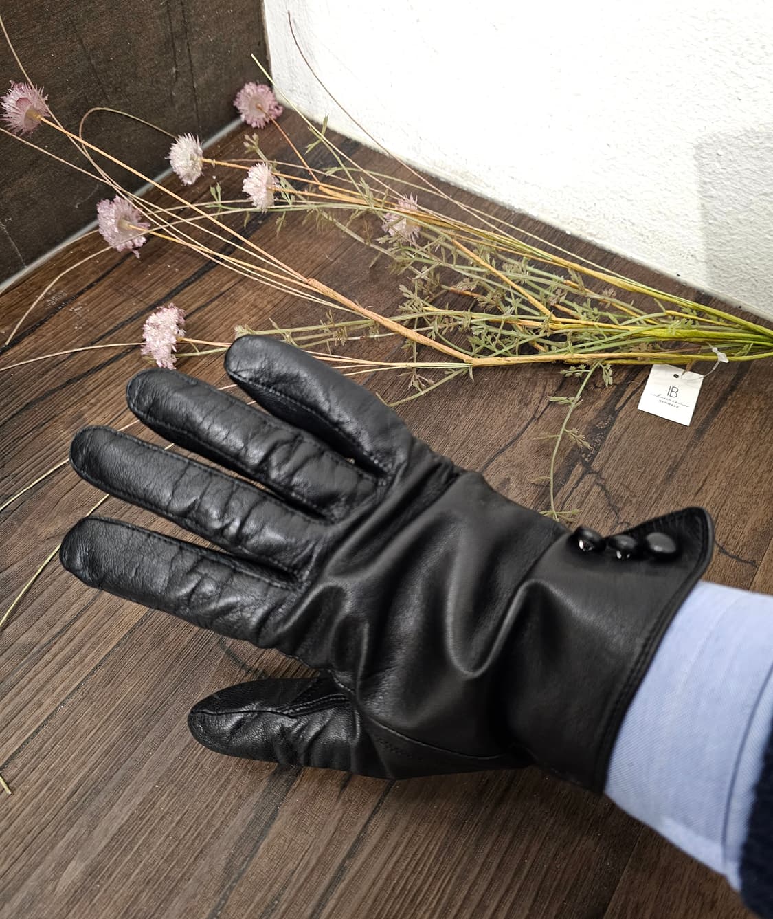 블랙 램스킨 장갑 상품이미지6