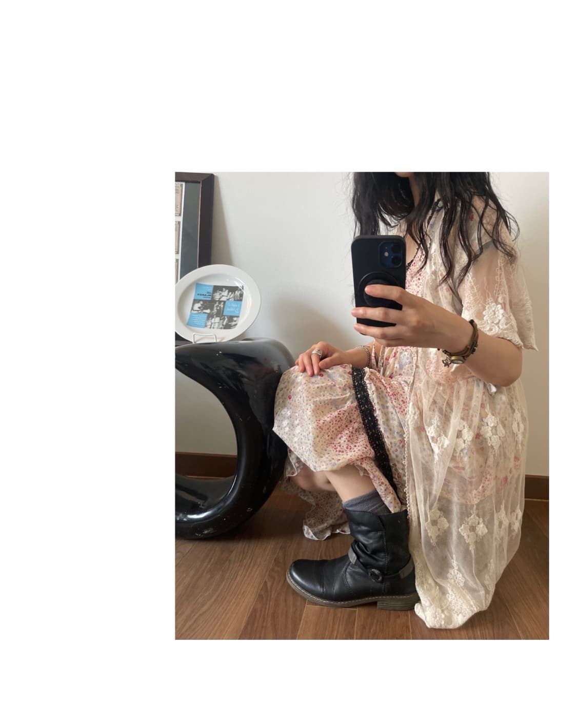 lace long cardigan 상품이미지2