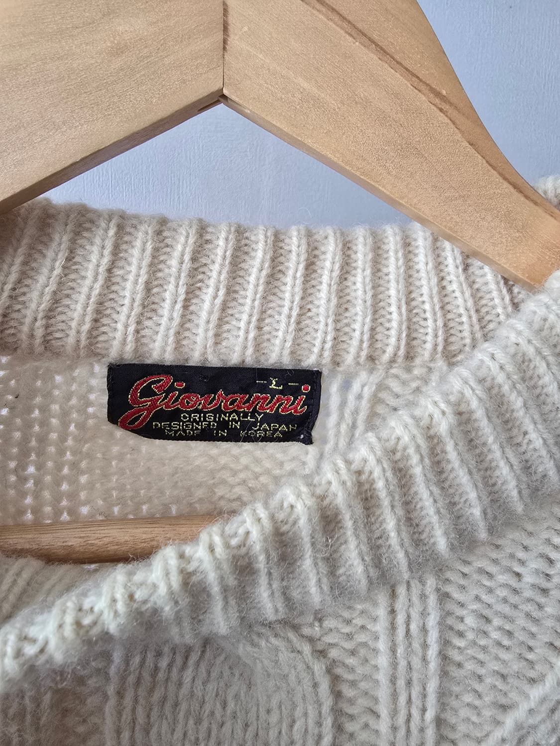 Giovanni 울100% 케이블 니트 상품이미지4