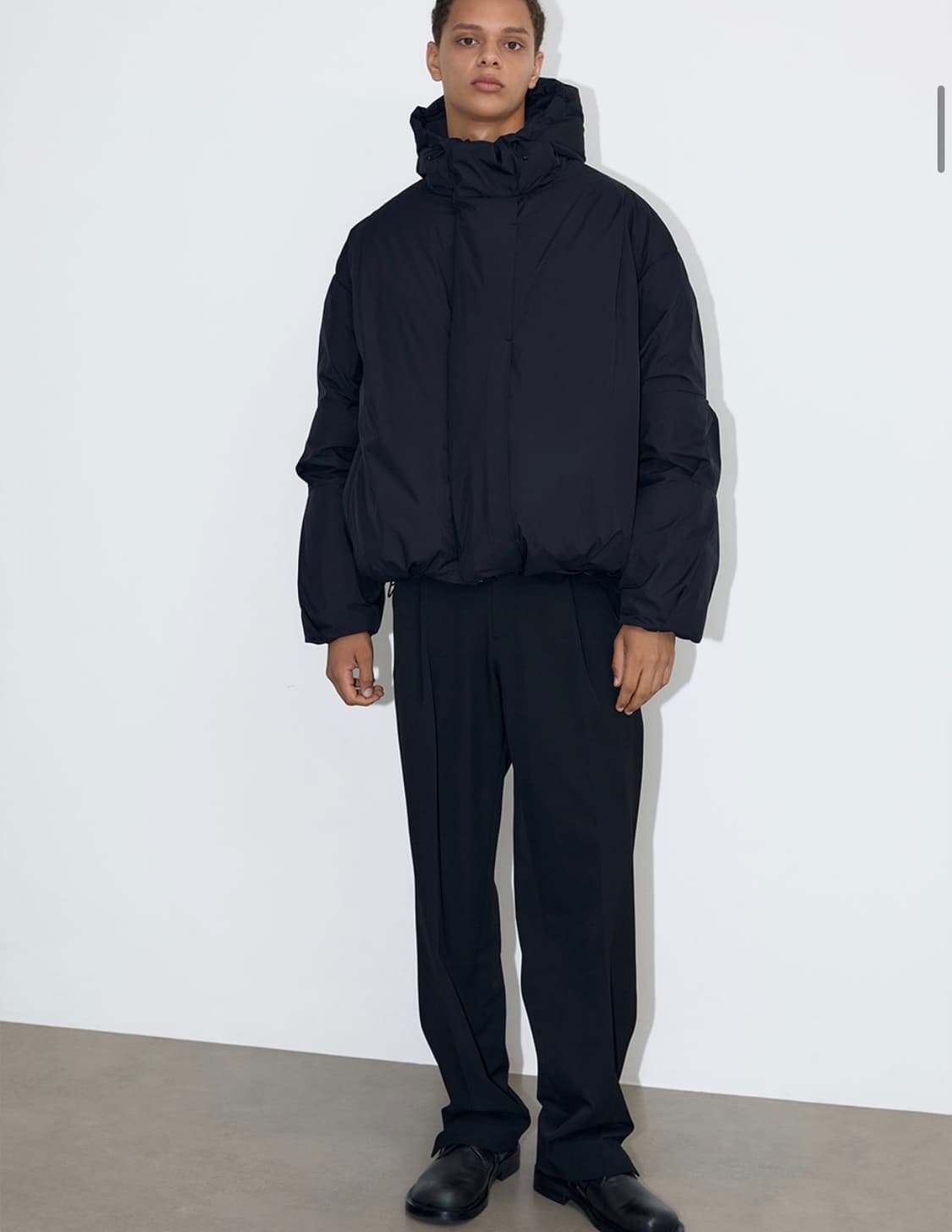 [L] 일꼬르소 IL CORSO 플리츠 볼륨 후드 구스다운 점퍼 상품이미지6