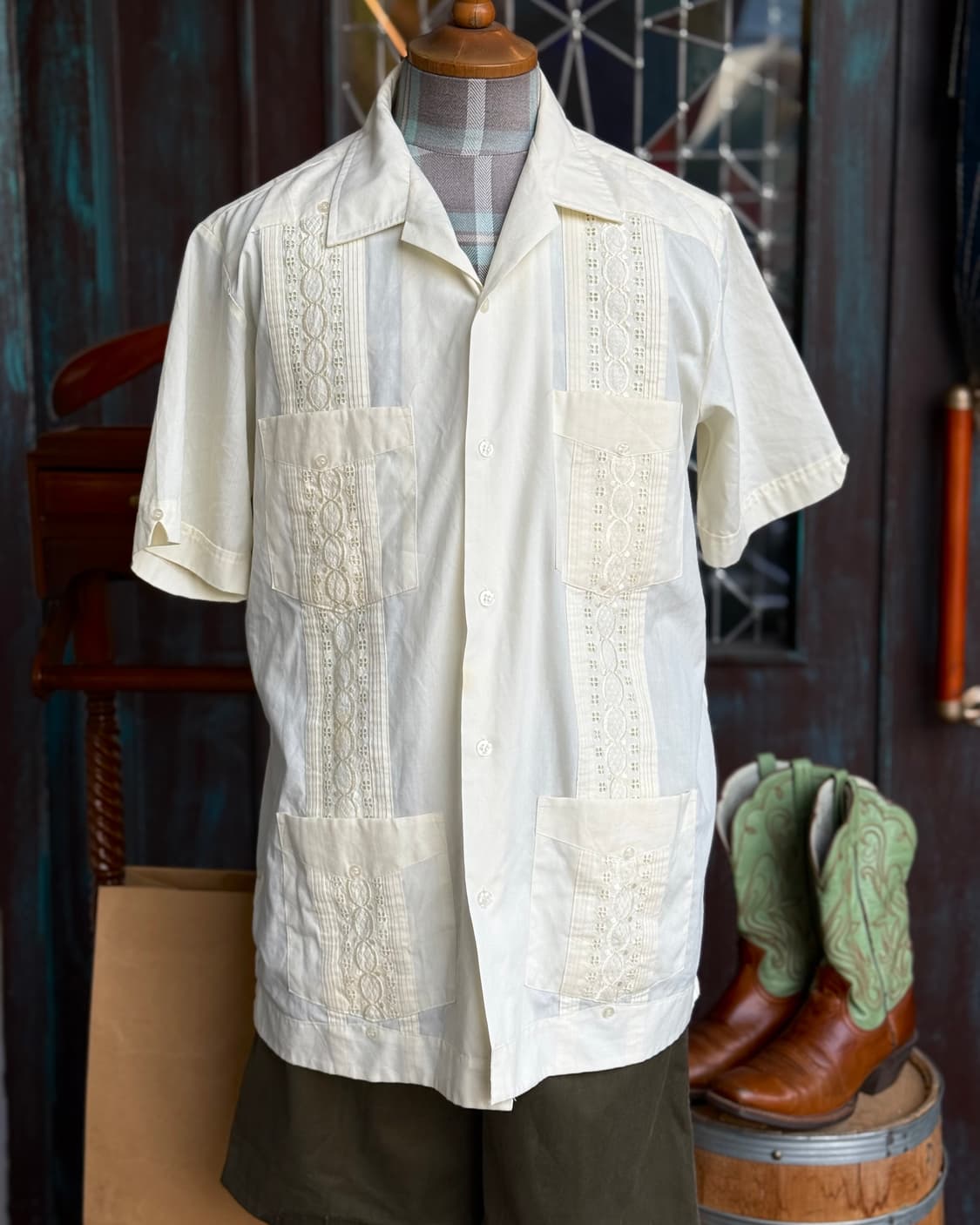 80-90‘s 알란 토마스 구아야베라 셔츠 L 상품이미지7