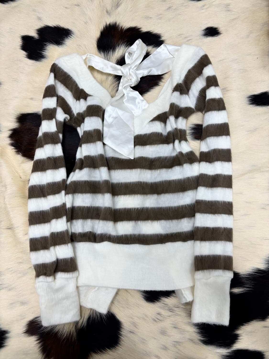 [Tralala]Hime-Gal pinterest Brown Stripe 상품이미지6