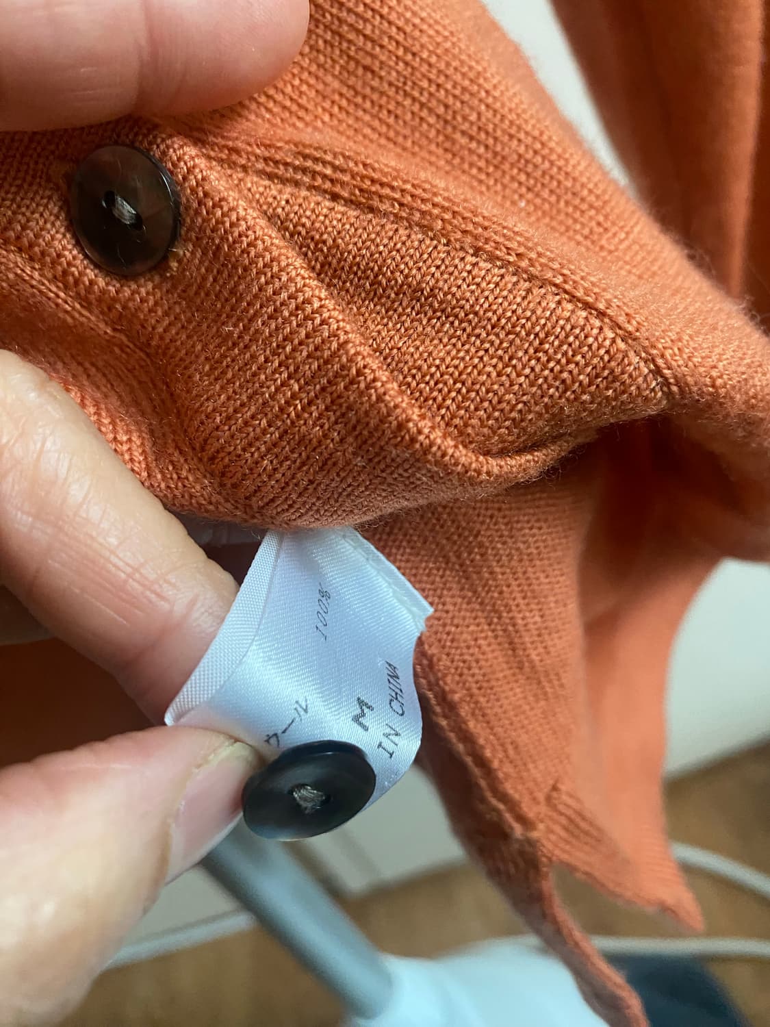 LANSOIR 꽃무늬 가디건 M 오렌지 상품이미지8