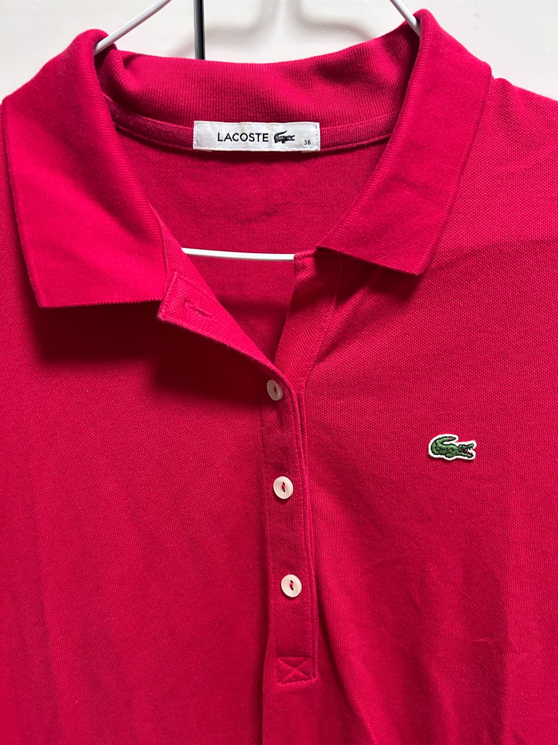 라코스테 여성 폴로 원피스 38 레드 상품이미지3