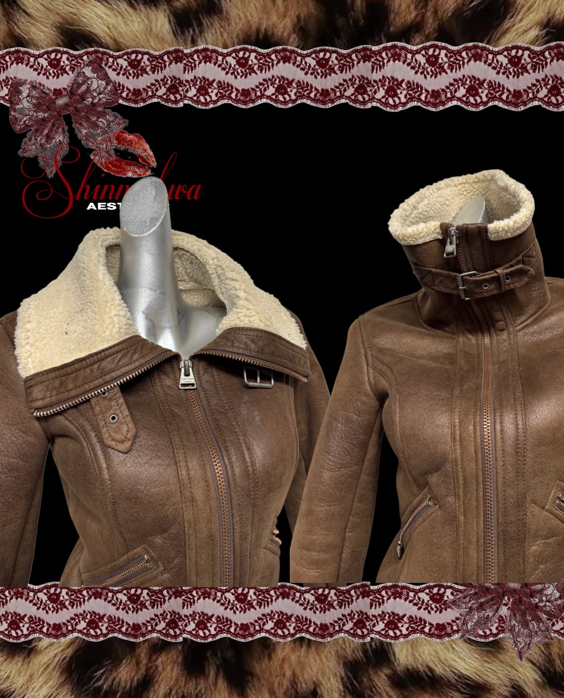 CK 갸루 뽀글이퍼 무스탕 상품이미지2