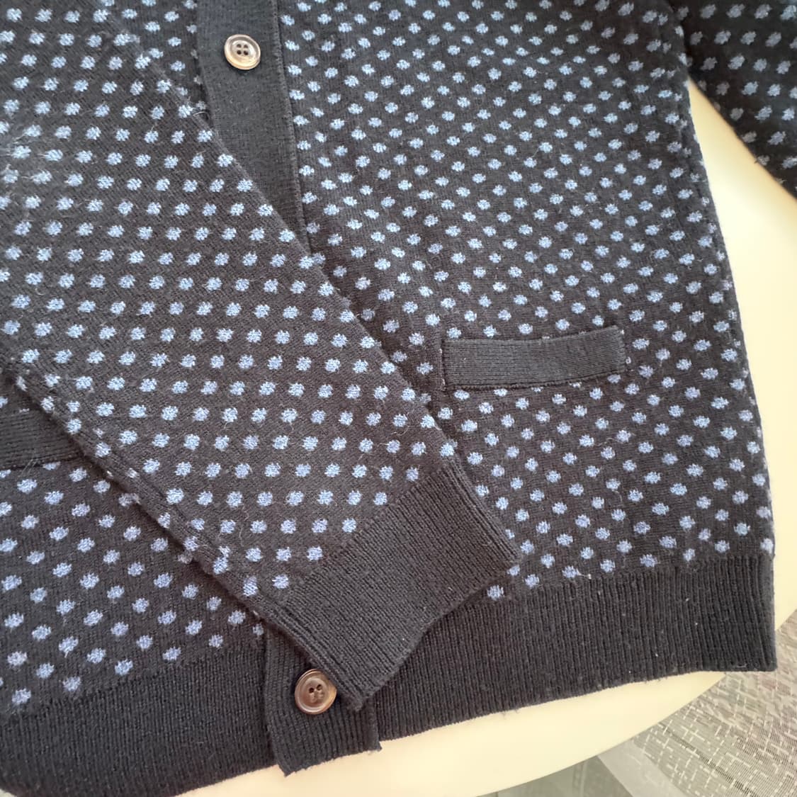 네이비 도트무늬 가디건 상품이미지8