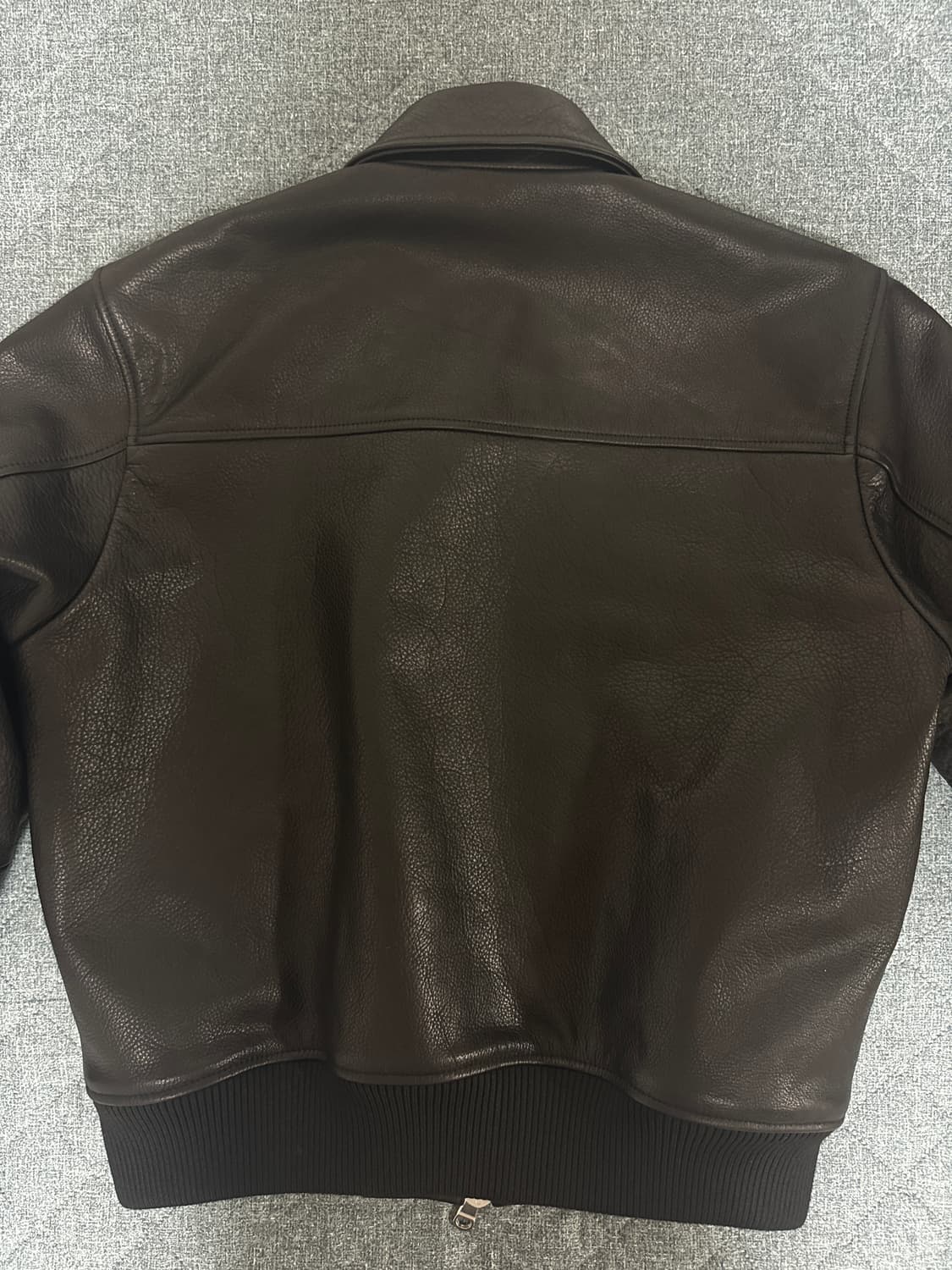 (S)스투시 레더 플라이트 자켓 블랙 상품이미지2