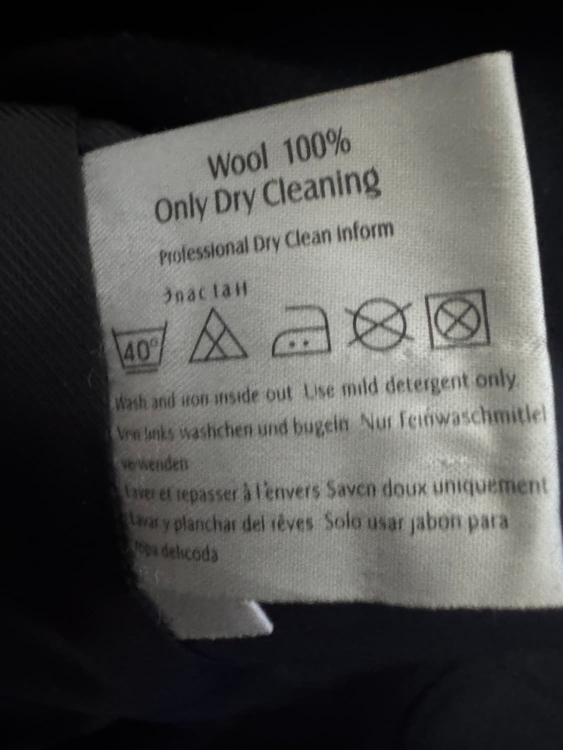 빠니깔레 울 미니멀 클래식 봄버 울 자켓 블랙 XL 상품이미지5