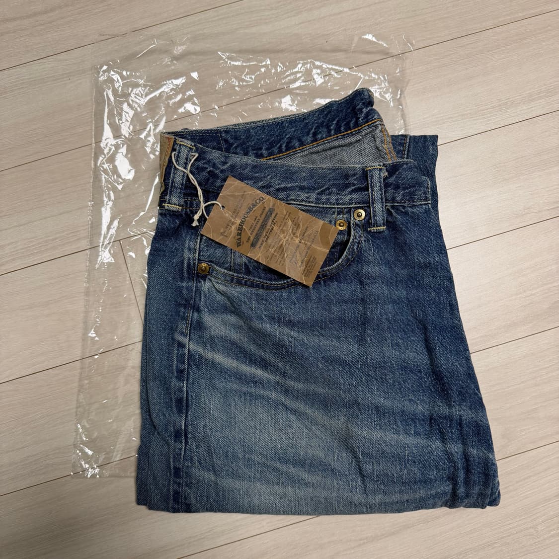 (새제품)웨어하우스 1101 2nd-hand 워싱 데님팬츠 36 상품이미지1