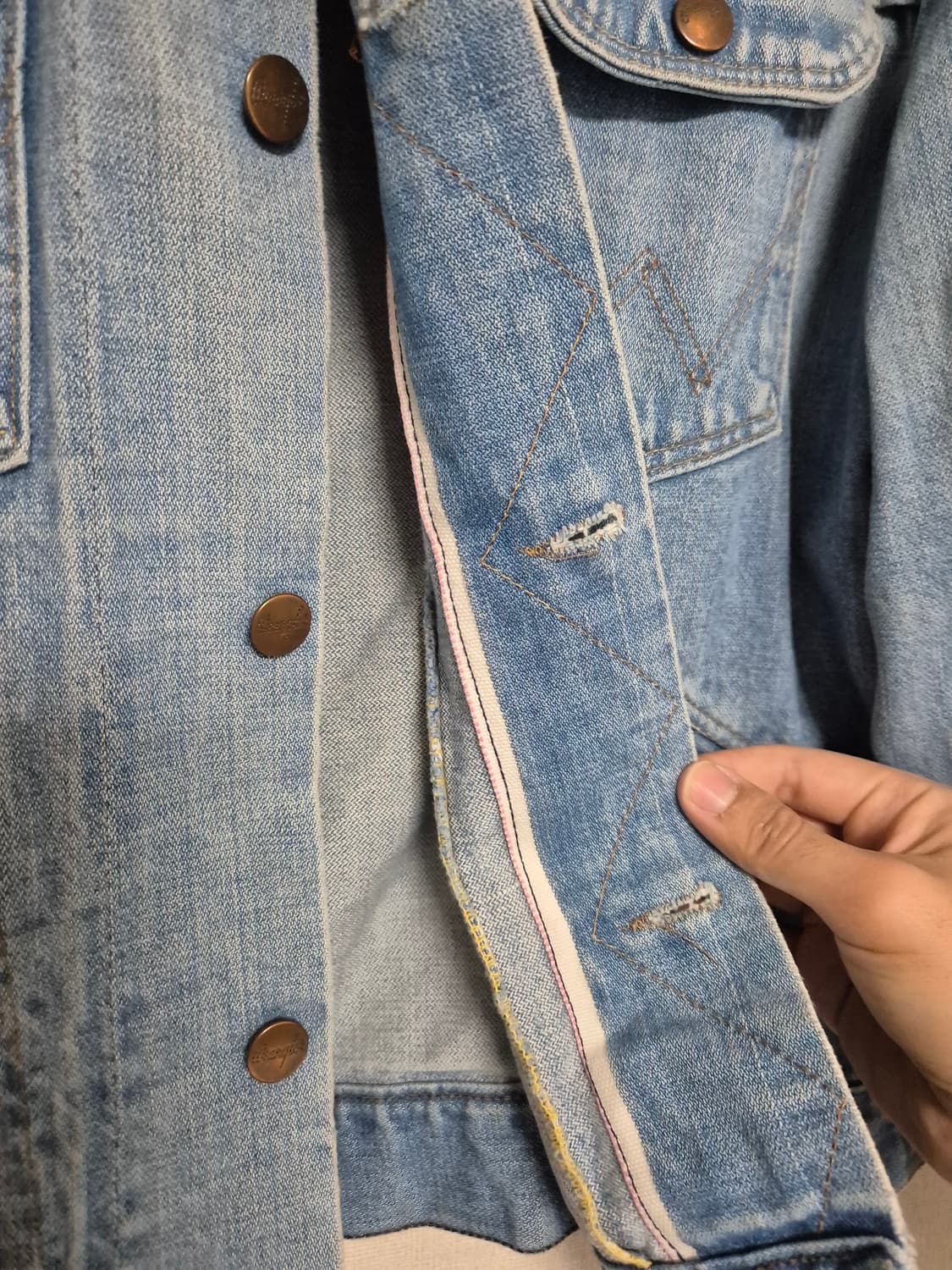 60-70s made in USA 랭글러 124mj 셀비지 데님자켓 상품이미지8