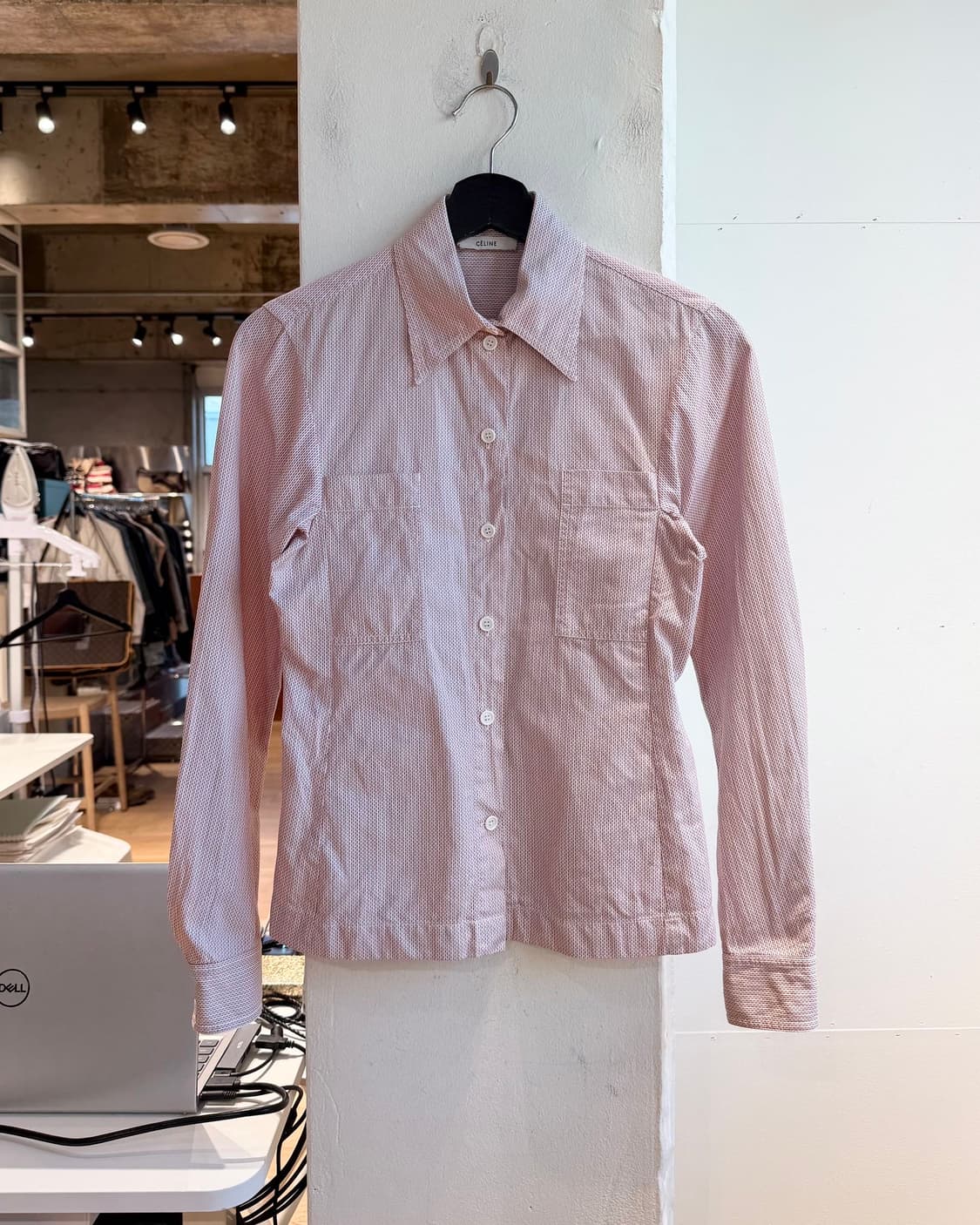 셀린느 레드 스트라이프 코튼 셔츠  상품이미지2