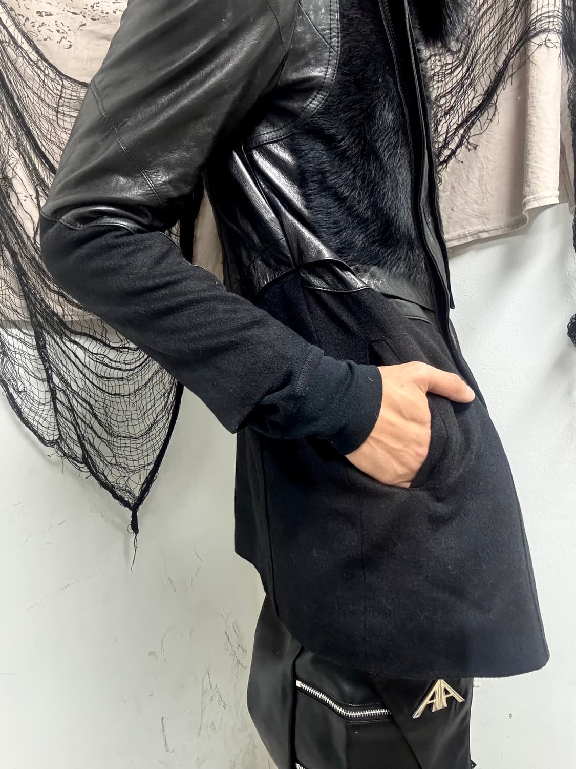 Calf Hair Trimming SheepSkin Leather Coa 상품이미지4