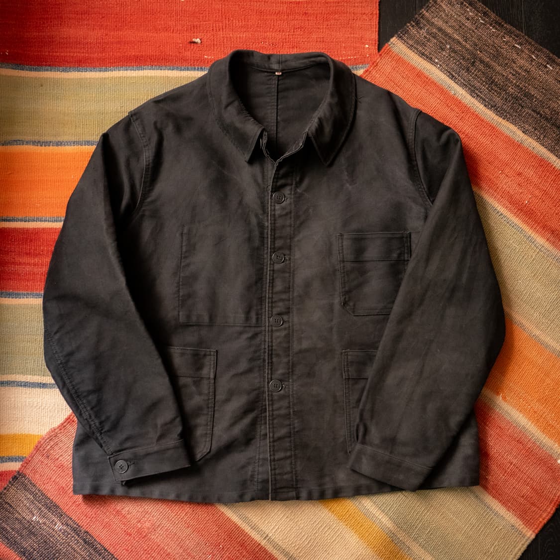 [Rare] 50s French Black moleskin jacket 상품이미지1