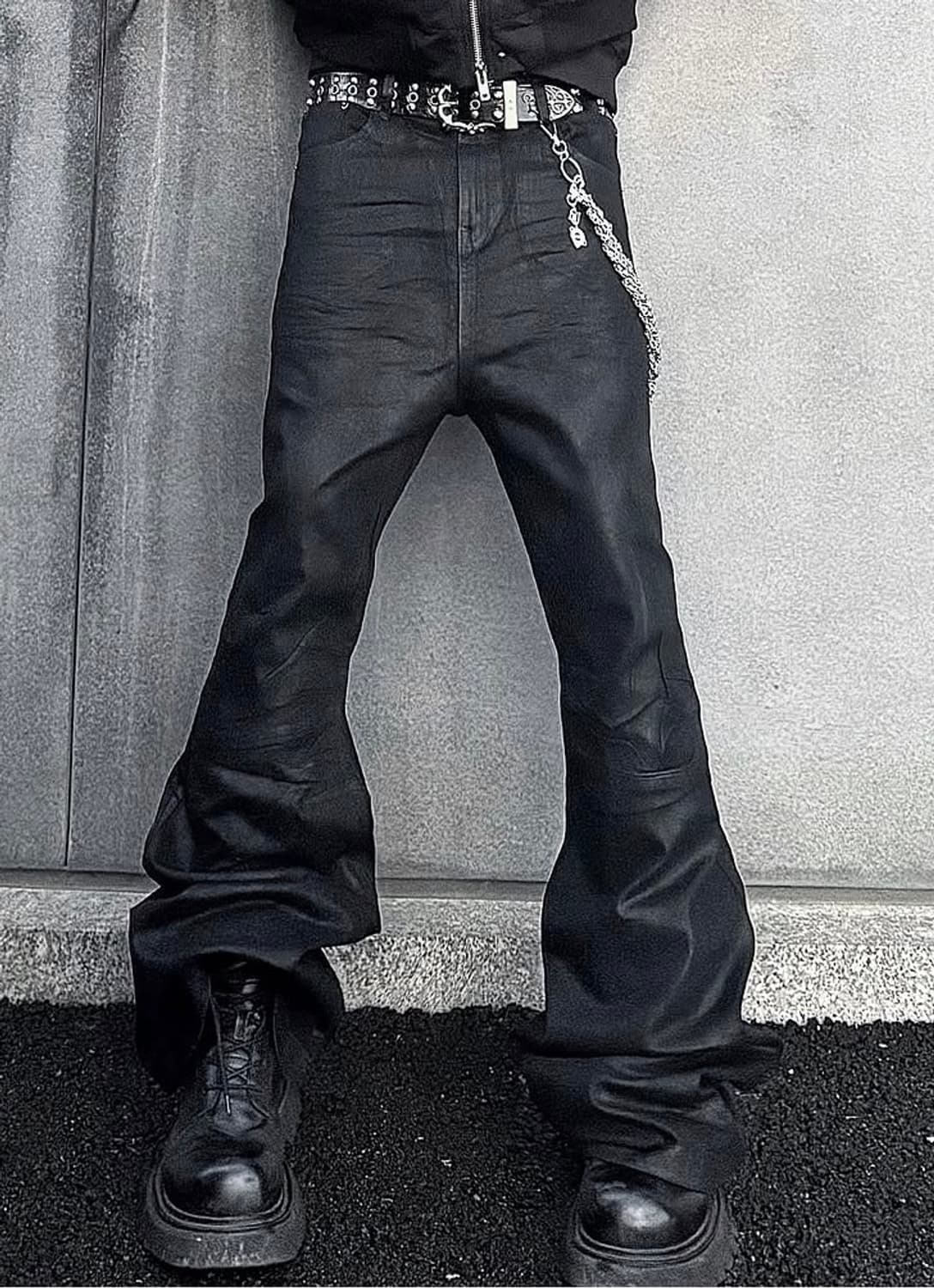 릭오웬스맛 코팅 플레어진 34 상품이미지1