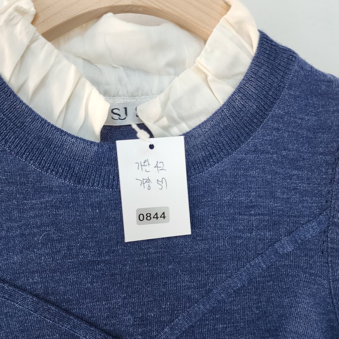 SJSJ 레이어드 니트 조끼 블라우스 상품이미지7