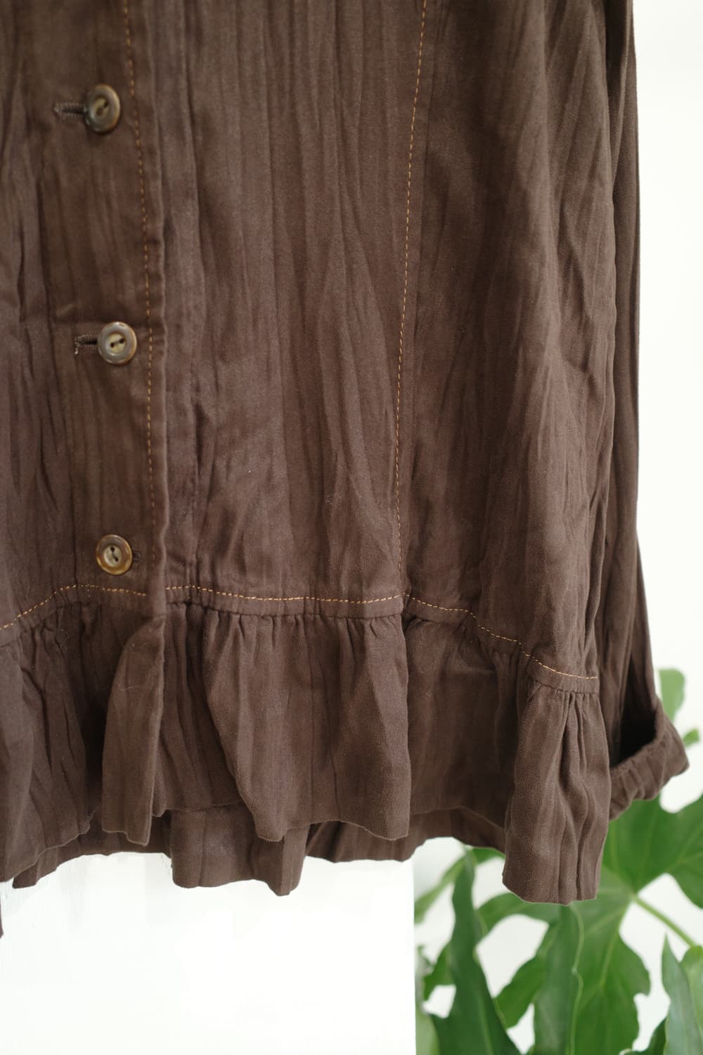 브라운 프릴 셔츠 상품이미지7