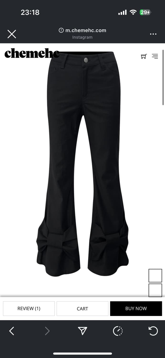 체메씨 BOW BOOTCUT PANTS  상품이미지1