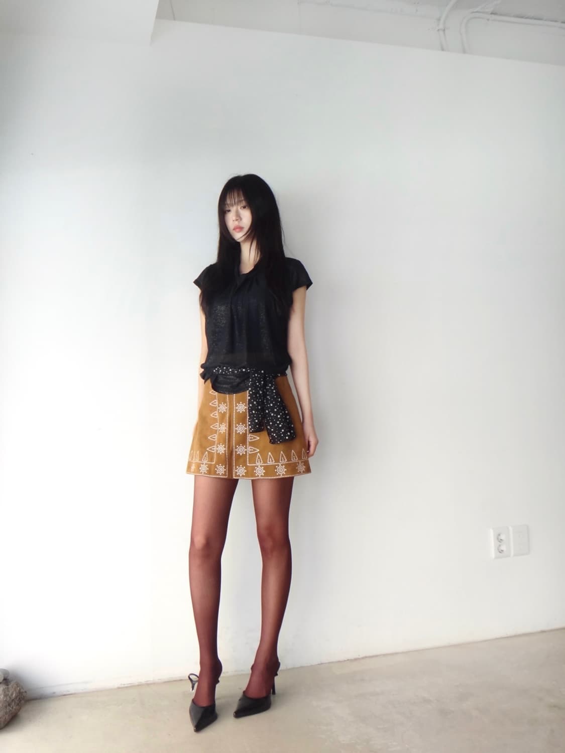 Ancient suede western skirt  상품이미지4