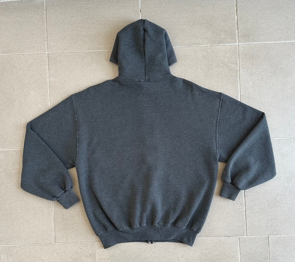 90s 빈티지 러셀 후드집업 다크그레이 L USA 상품이미지2