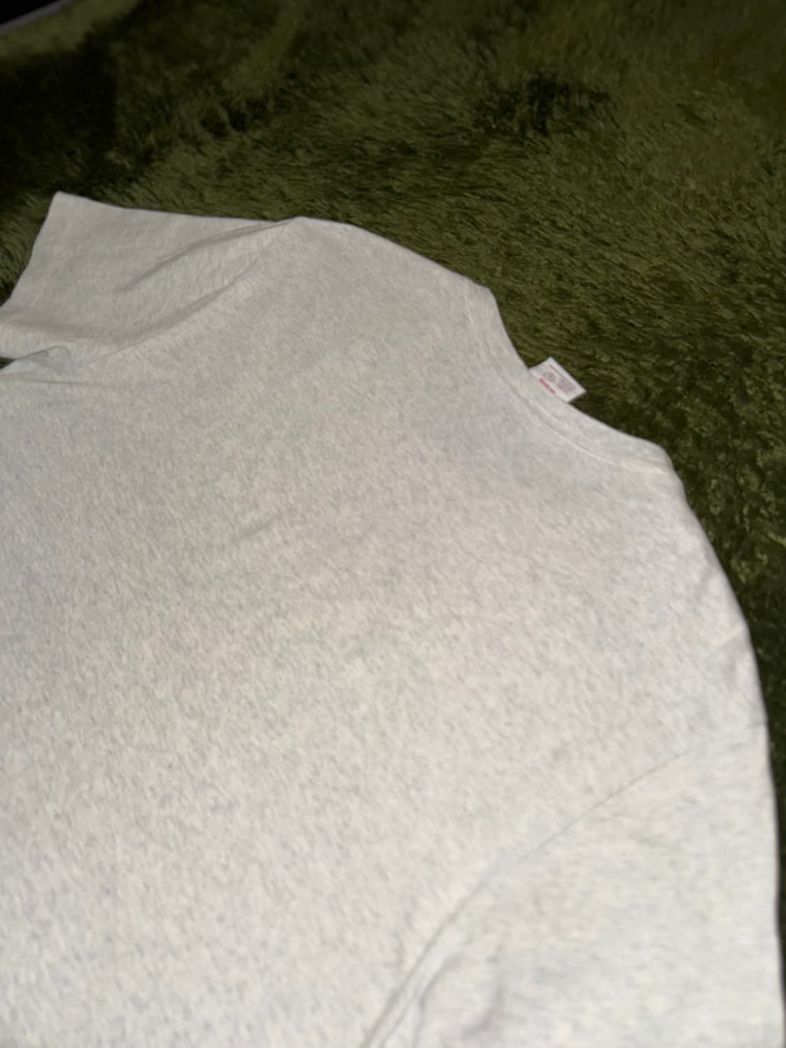 [L] 에임 레온 도르 텍스쳐드 로고 싱글 스티치 티셔츠 메란지 그레이 상품이미지9