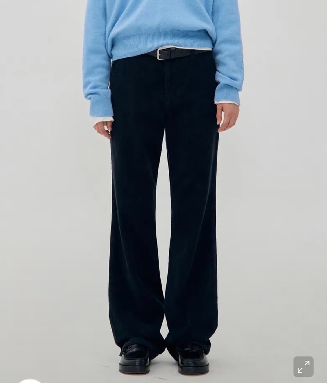 로우클래식 로클 코듀로이 부츠컷 팬츠 네이비 상품이미지1