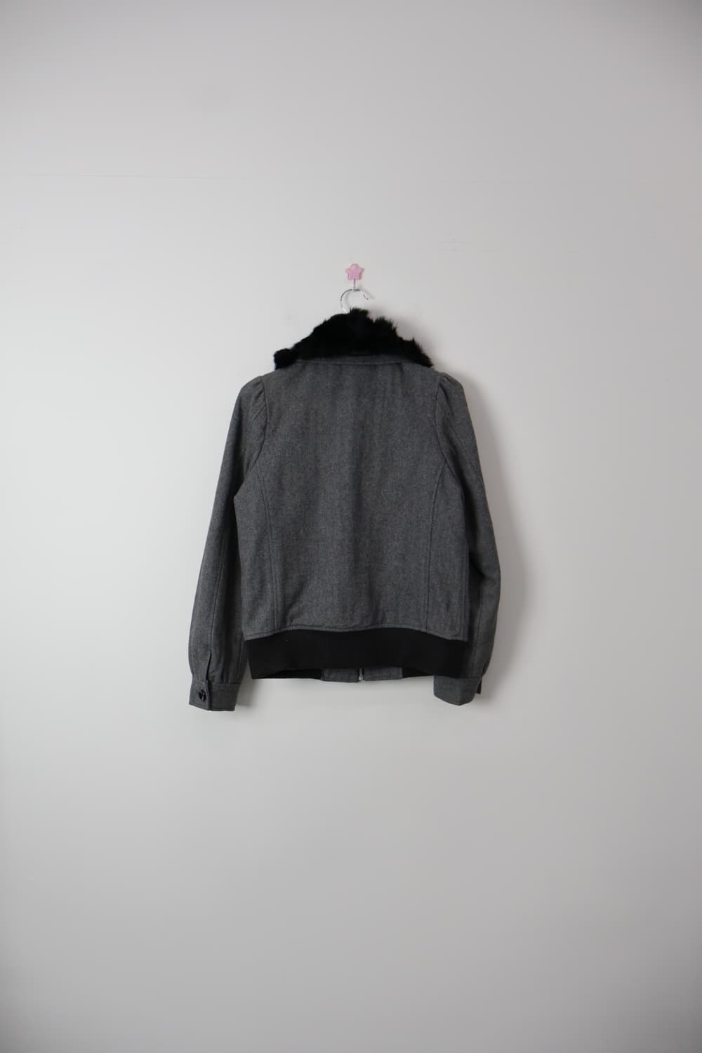 Jpn Wool Blend Rabbit Fur Collar Jacket 상품이미지5