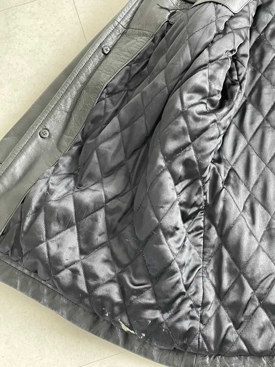 [XL] 올드 갭 레더 카코트 블랙 상품이미지9