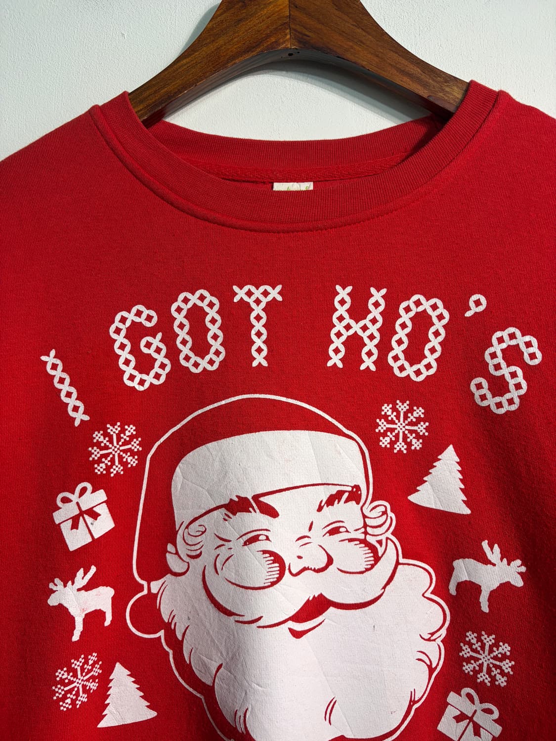 U.S.A. 크리스마스 어글리니트 스웻 셔츠 산타 L 상품이미지3