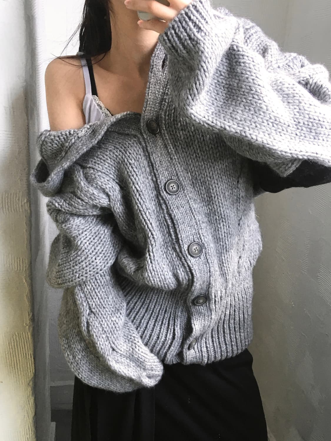 Vivienne Westwood 비비안웨스트우드 케이블 언발 후드 가디건 상품이미지1