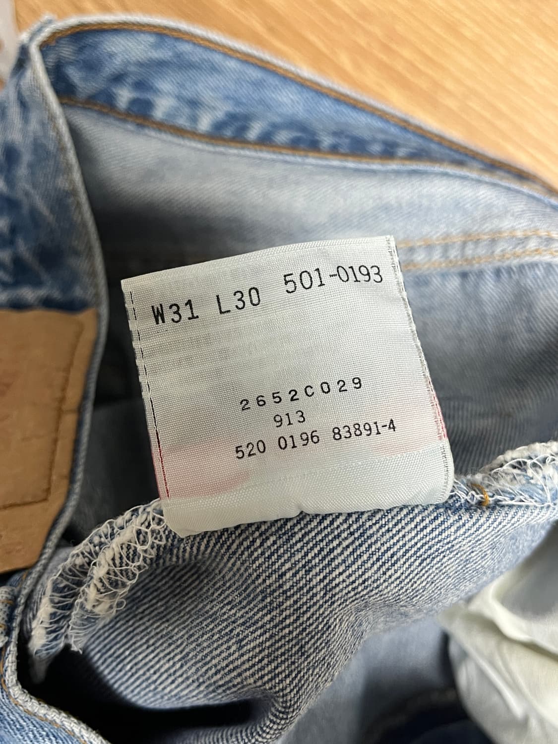90s 리바이스 501 USA 미제 중청 31-30 상품이미지6