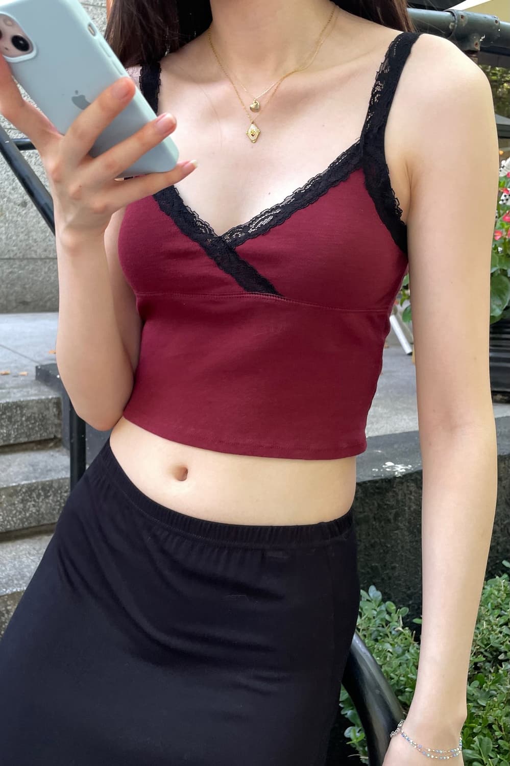 브랜디멜빌 레이스 크롭 나시 상품이미지1