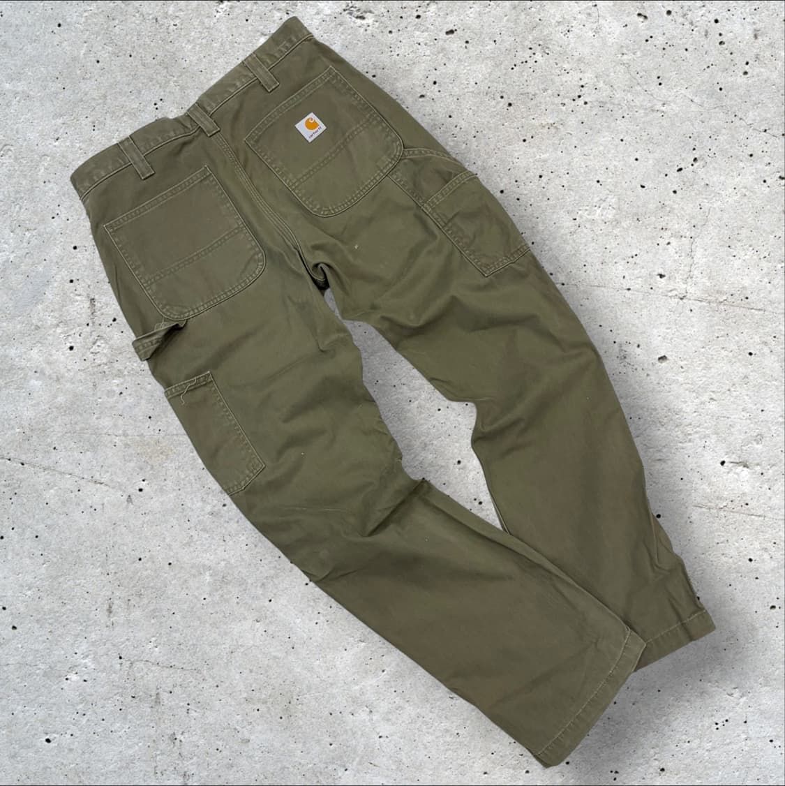 [32x30] 칼하트 B324 릴렉스드 카키색 워크 팬츠 D8 상품이미지1